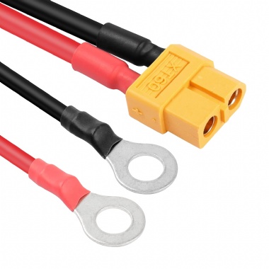 XT60 Female to O Ring Connector Cable,with 1M 12AWG Silicon Wire,for RC Lipo Battery FPV Racing Drone