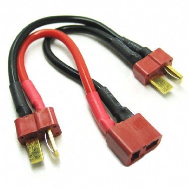 DEANS 2S BATTERY HARNESS FOR 2 PACKS IN SERIES 14AWG SILICONE WIRE